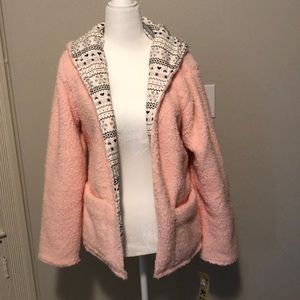 NWT Muk Luks  Faux Sherpa Wrap top